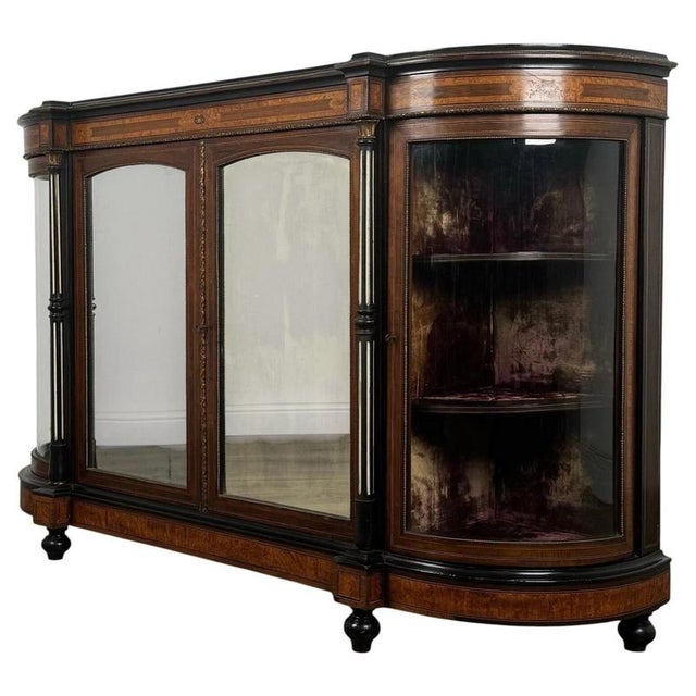 19th Century Victorian Burr Walnut Credenza For Sale - Image 6 of 11