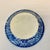 Vintage Americana Arts & Crafts Folk Art Blue Sponge Ware Serving Bowl. For Sale - Image 4 of 8