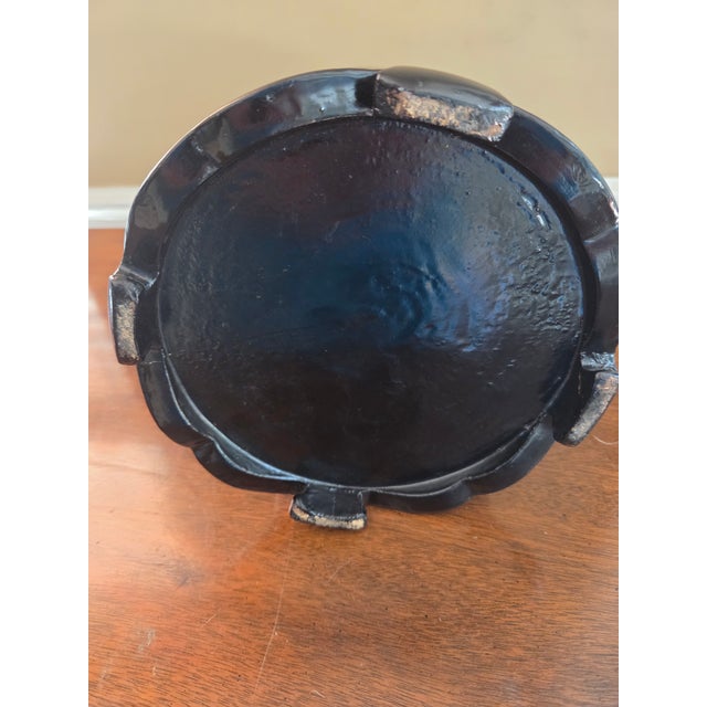 Ceramic Vintage Black Pedestal Stand Plinth For Sale - Image 7 of 7
