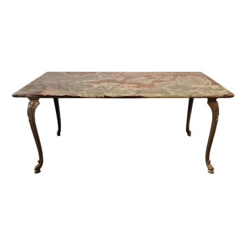 Coffee Table with Onyx Top For Sale