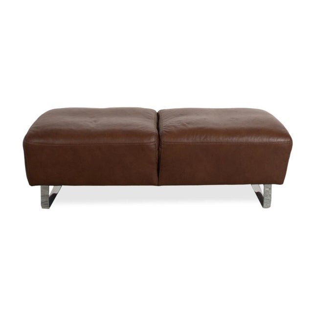 Leather Alessiio Stool in Brown Mocha from Willi Schillig For Sale - Image 9 of 11