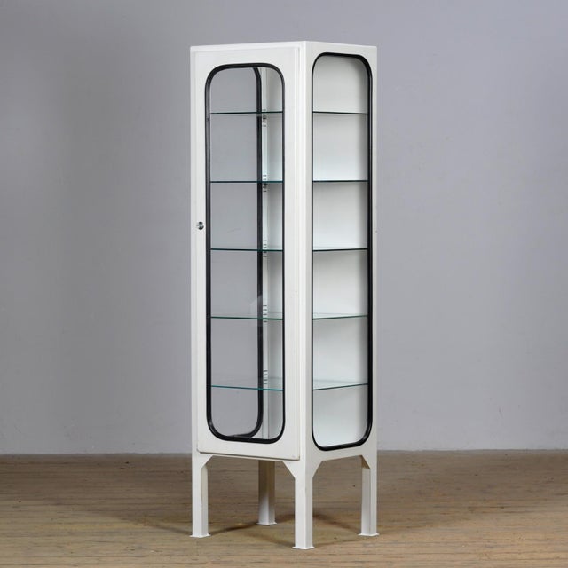 Industrial Vintage Medical Cabinet in Glass, 1970s For Sale - Image 3 of 10
