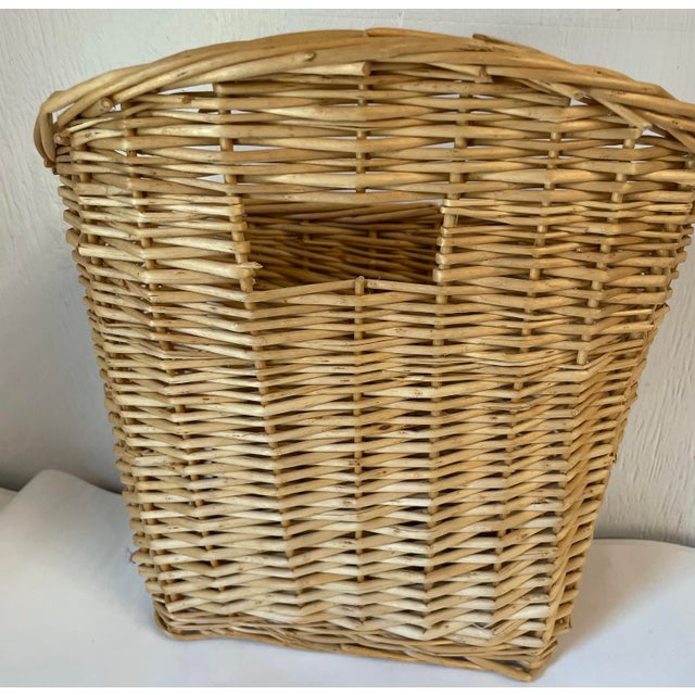 Late 20th Century Vintage Wicker Wall Basket For Sale - Image 5 of 6