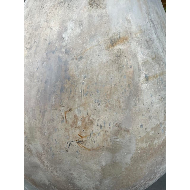 Large Circa 1900 French Antique Teardrop Biot Jar With Yellow Glaze For Sale - Image 9 of 15