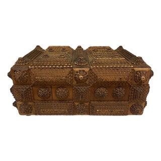 19th Century American Tamp Art Box For Sale
