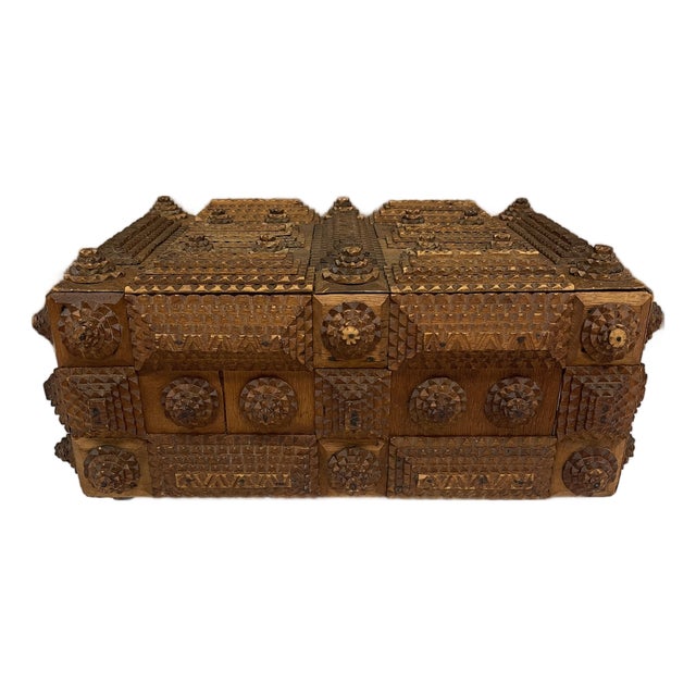 19th Century American Tamp Art Box For Sale