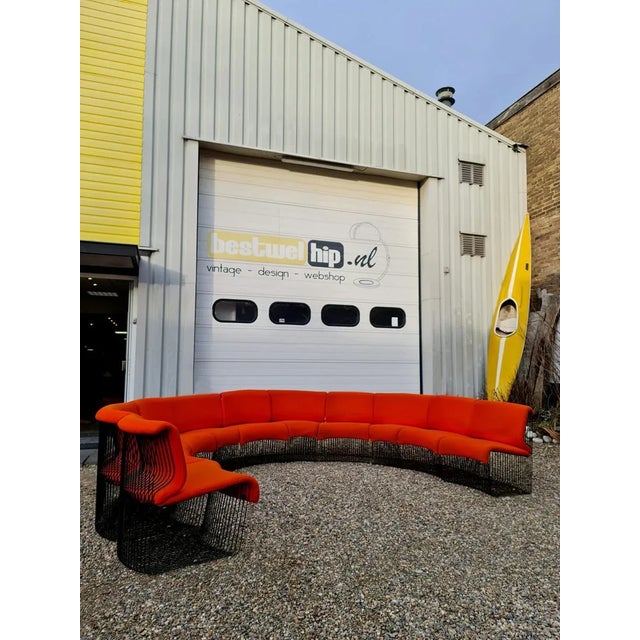 Orange Vintage Pantonova Modular Sofa by Verner Panton for Fritz Hansen, Set of 11 For Sale - Image 8 of 8