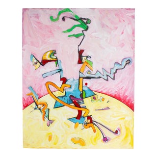 Acrylic and Watercolor on Paper Painting by James L. Bruch For Sale