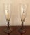 Georgian Style Mahogany & Brass Candlestick Lamps With Hurricane Shades - A Pair For Sale - Image 18 of 18