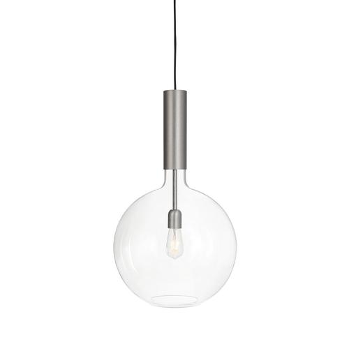 Sabina Grubbeson Rosdala Large Iron Clear Glass Ceiling Lamp attributed to Konsthantverk For Sale - Image 4 of 7