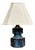 Einar Johansen, Table Lamp, Blue Glazed Ceramic, Denmark, 1960s For Sale