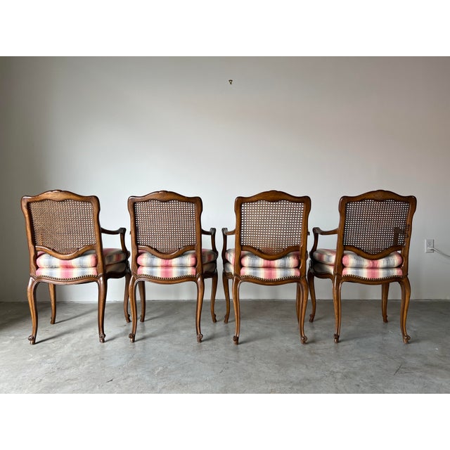 Louis XV Style French Country Arm Dining Chairs Set of 4 Chairish