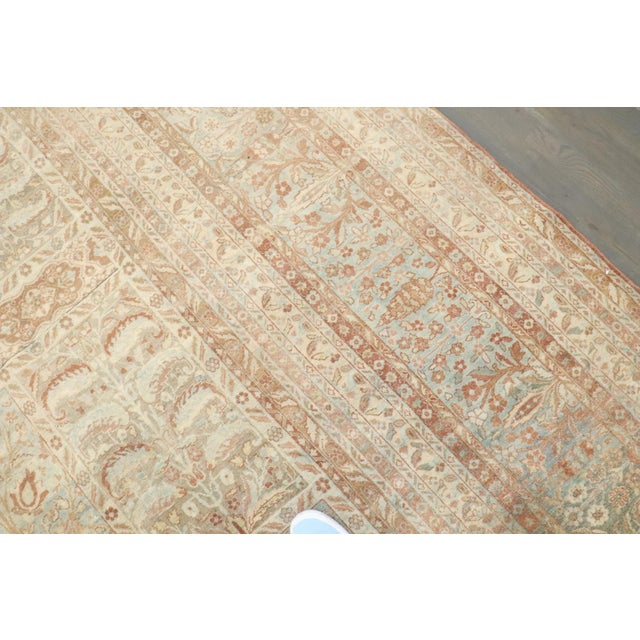 Persian Antique Zabihi Collection Stunning Garden Design Persian Kerman Carpet - 12'5" x 15'10" For Sale - Image 3 of 12