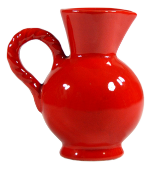 Small Italian Red Glazed Ceramic Vase from Miriam Deruta, 1970s