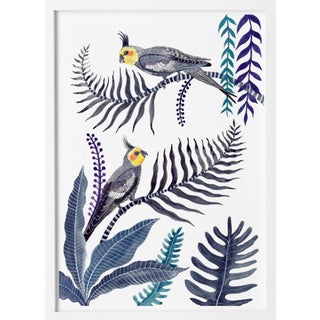 "Cockatiel Forest" Signed Print For Sale