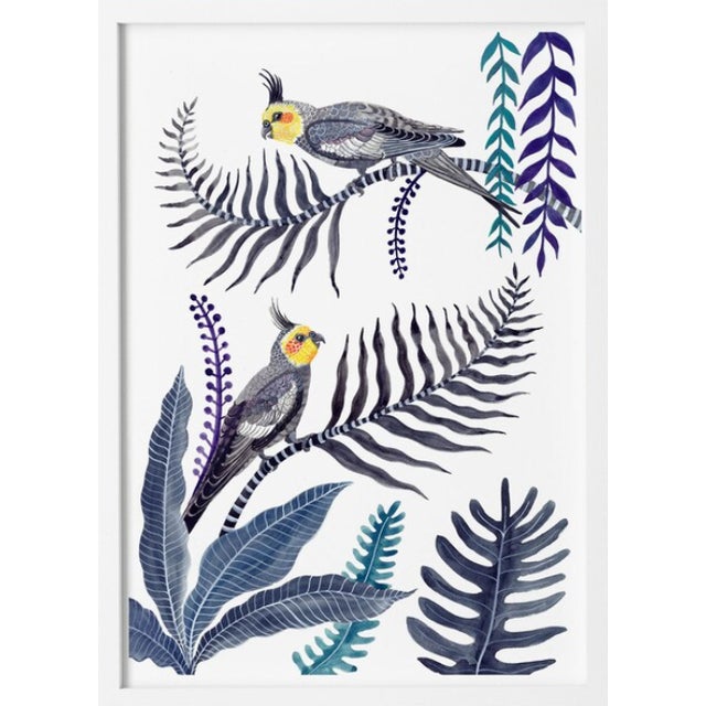 "Cockatiel Forest" Signed Print For Sale