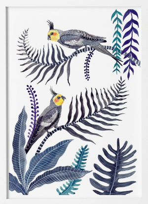 "Cockatiel Forest" Signed Print