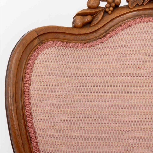 Pink Louis XV Style Walnut Fauteuils, Pair For Sale - Image 8 of 10
