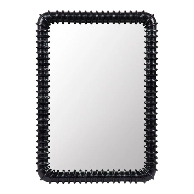 NOIR Toshi Mirror, Hand Rubbed Black For Sale