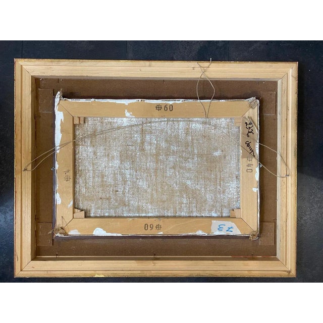 Jean Louis Getaz, Boats in Front of the 4 White Houses, Oil on Canvas, 1980s For Sale - Image 6 of 8