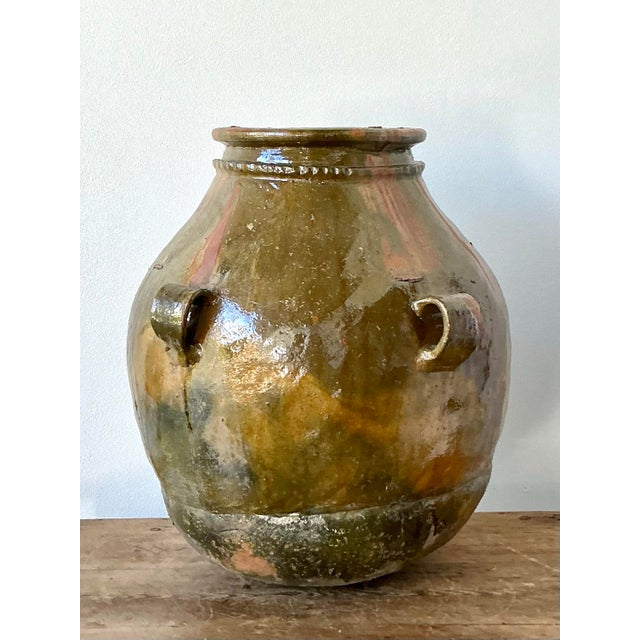 Vintage Boho Glazed Ceramic Urn For Sale - Image 11 of 11