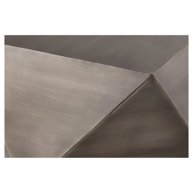 2020s Pasargad Home Dimitri Zink Antique Finish Coffee Table, Grey For Sale - Image 5 of 7