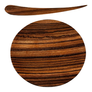 1960s Early Gordon Keeler Small Zebrawood Plate With Spreader