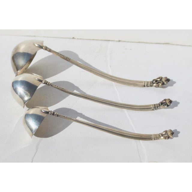 1950s Georg Jensen Acorn Pattern Laddles 5.5 Ounces - Set of 3 For Sale In New York - Image 6 of 7