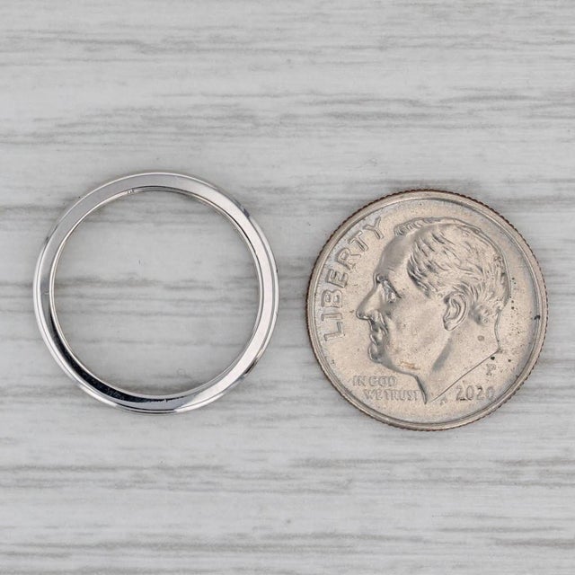 Silver 0.35ctw Diamond Eternity Wedding Band Stackable Anniversary Ring Size 4.25 For Sale - Image 8 of 8