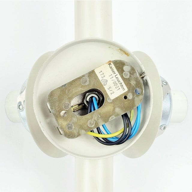 Mid-Century Modern Space Age Opaline Glass Wall Lamp from Kaiser Leuchten, Germany, 1960s For Sale - Image 9 of 10