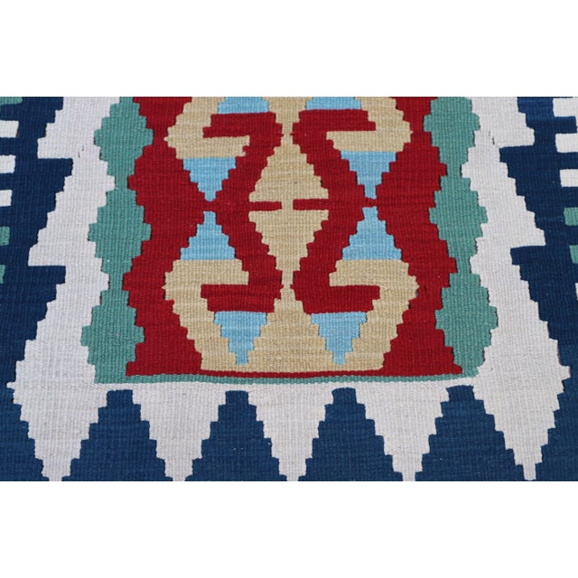 1960s Rustic Farmhouse Handmade Wool Kilim For Sale - Image 10 of 11