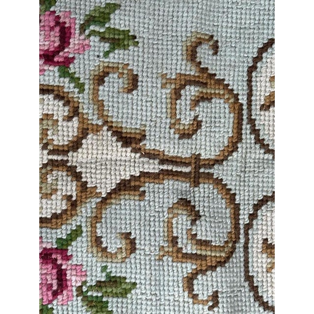 French Needlepoint Rug, 1950s For Sale - Image 4 of 14