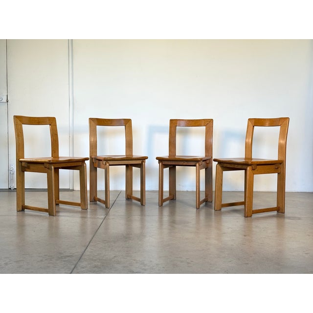 Vintage Oak Dining Chairs, 1980s, Set of 4 For Sale - Image 16 of 16