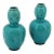 19th Century Burmantofts Pottery Set of Two Turquoise Vases For Sale