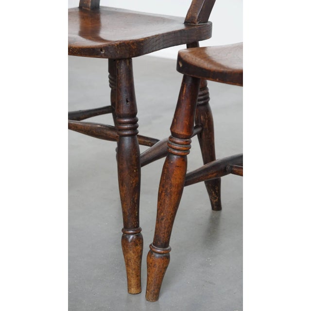 Antique English Oxford Dining Chairs, Set of 12 For Sale - Image 10 of 15