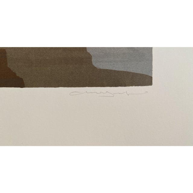 Impressionist 1990s "Grand Canyon, Arizona and Nevada" Minimalist Landscape Silkscreen Limited Edition Print by Peter and Traudl Markgraf For Sale - Image 3 of 3