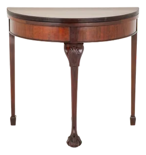 Chippendale Demi Lune Game Table, 1890s