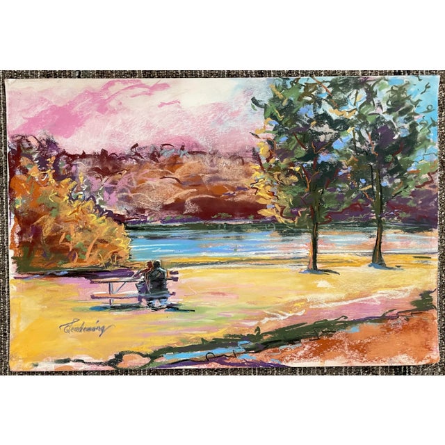 Impressionist Pacific Northwest Pastel Landscape by Susan Glendenning For Sale - Image 3 of 3