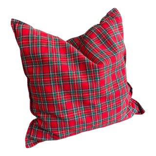 Ralph Lauren Style Plaid Down Pillow For Sale