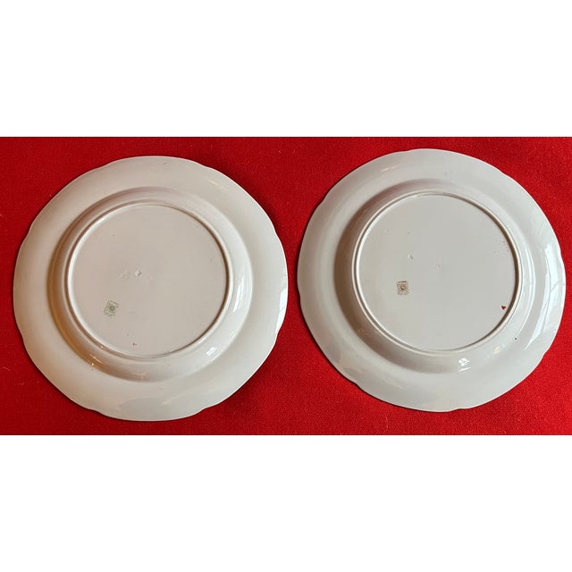 Green Antique 19th Century Spode Chinoiserie Ironstone Dinner Plates in Green & Black With Gold - A Set of 10 For Sale - Image 8 of 18