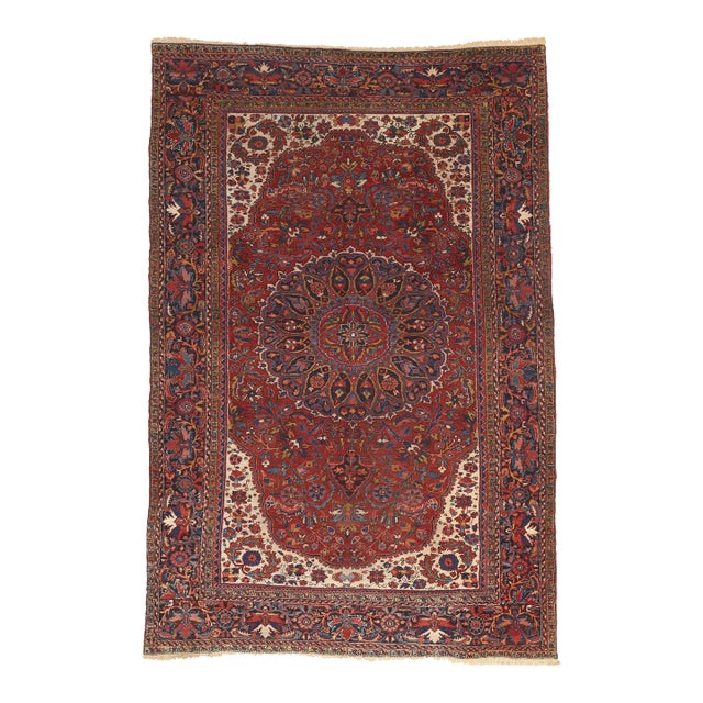 Antique Persian Heriz Rug, 08'00 X 11'11 For Sale