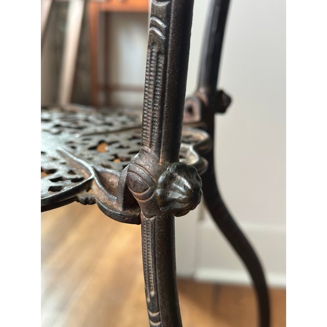 Antique 1890s National Brass & Iron Works Ornate Victorian Cast Iron and Onyx Plant Stand For Sale - Image 15 of 16