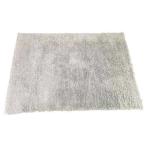 Danish Light Grey Wool Shag Rug from C. Olesen, 1990s For Sale - Image 9 of 9