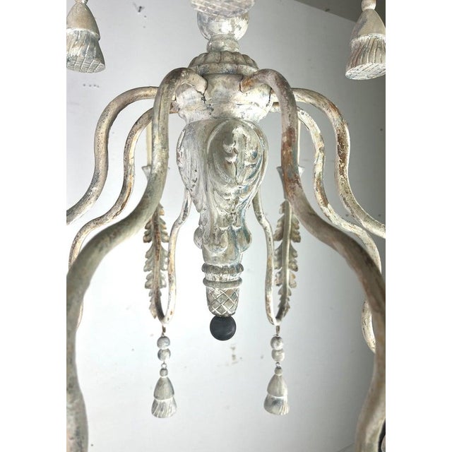 12-Light Hand-Painted Tuscan Chandelier by Melissa Levinson For Sale - Image 9 of 12