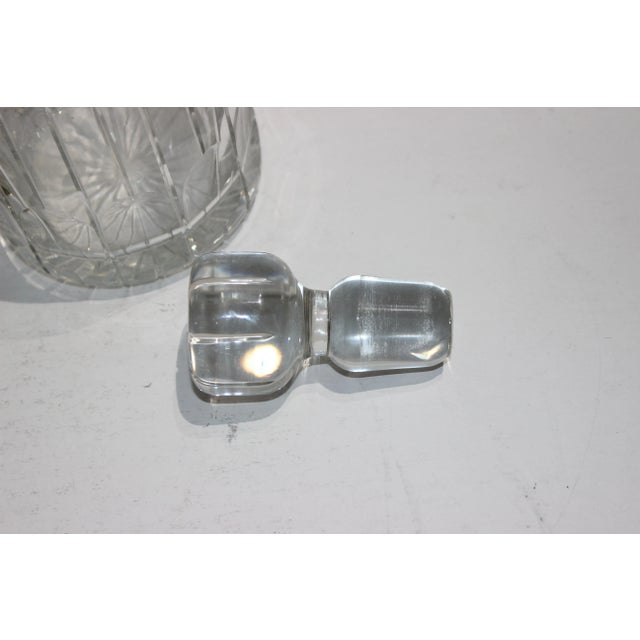Lead Crystal Decanter With Bourbon Liquor Tag For Sale - Image 9 of 10