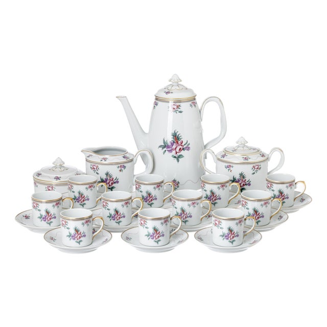 Porcelain Coffee Service from Vista Alegre, Set of 26 For Sale
