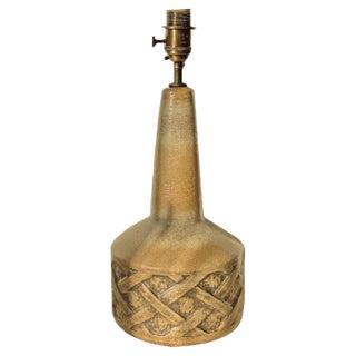 Large Brown Ceramic Table Lamp from Søholm, 1960s For Sale