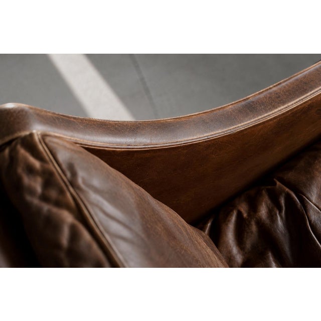 Brown Set of Vintage Danish Modern Leather Model 2207 Lounge Chair and Ottoman by Børge Mogensen for Fredericia, 1960s For Sale - Image 8 of 18