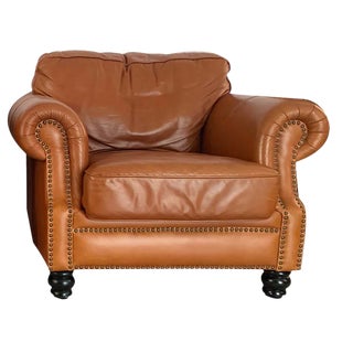 Vintage Leather Club Chair For Sale