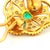 1980s Italian 18k Gold Emerald and Diamond Openwork Heart Earrings, Pair For Sale - Image 10 of 12